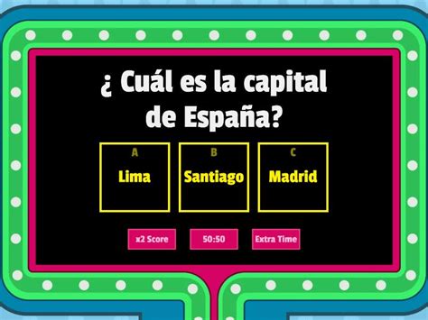 Las Capitales De Los Paises Hispanohablantes Gameshow Quiz