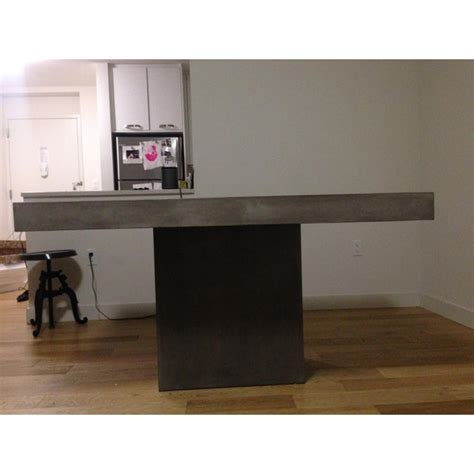 Smart round marble top coffee table. CB2 Fuze Concrete Dining Table | Chairish