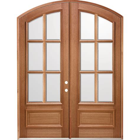 60 Unfinished Mahogany Exterior Lh Double Door Unit Home Outlet