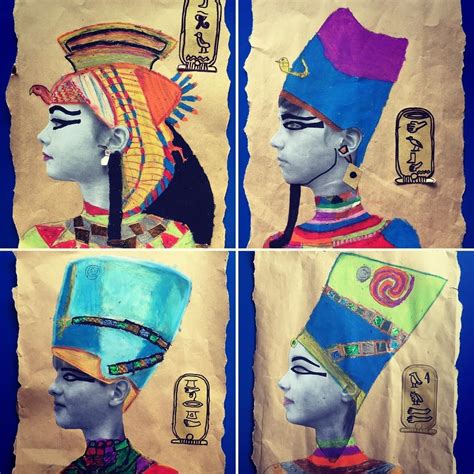 for our egyptian art topic year 5 created egyptian pharaoh mixed media self portraits