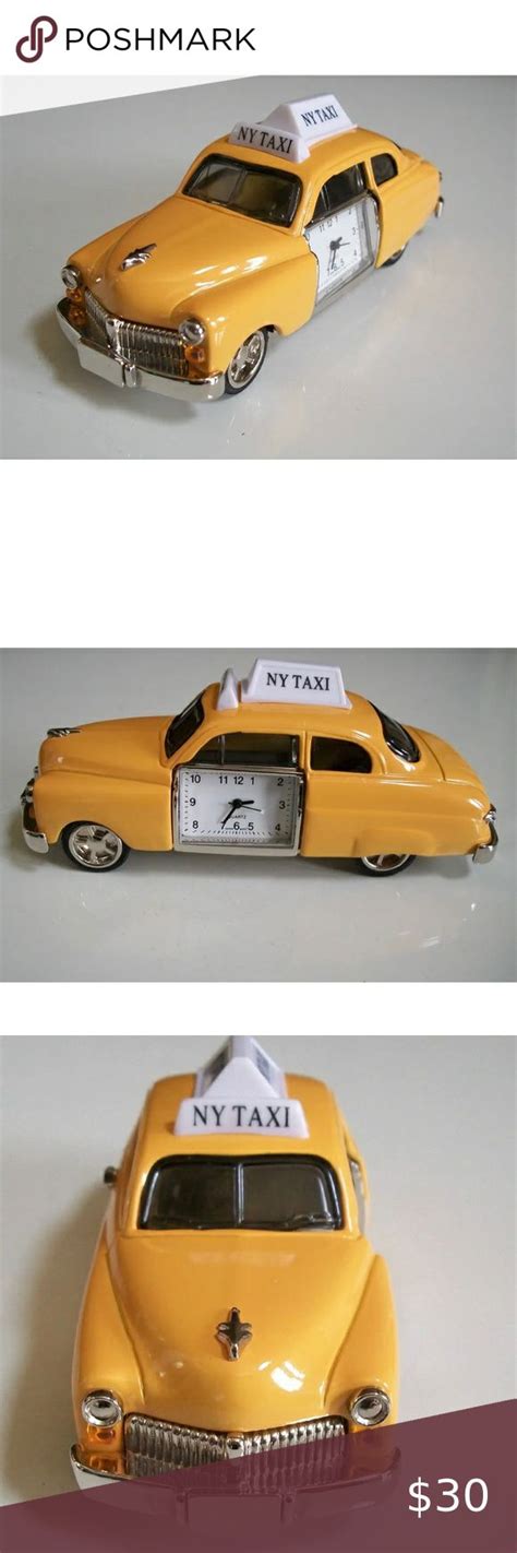 Yellow Taxi Mini Collectible Desk Clock With Box Good For T Yellow