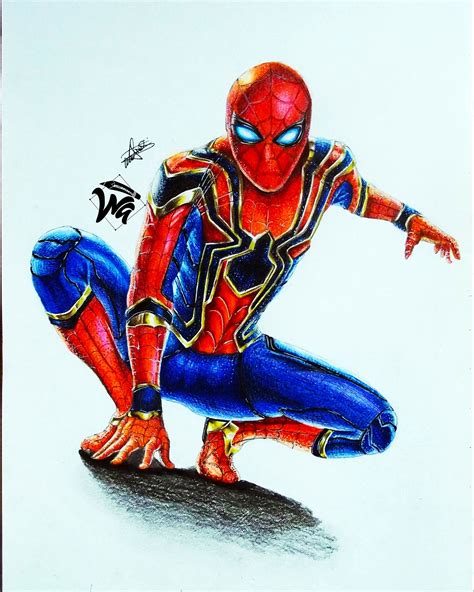 Iron Spider Sketch At Explore Collection Of Iron