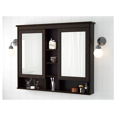 The ikea product range is wide in several ways. IKEA - HEMNES Mirror cabinet with 2 doors black-brown ...