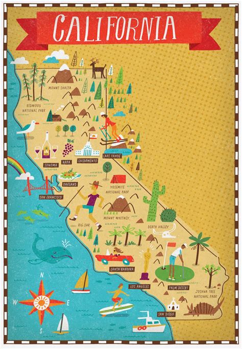 I Draw Maps California Maps For Waitrose Uk