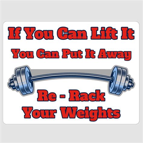 Re Rack Weights Sign