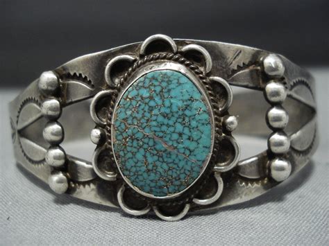 Early 1900s Very Rare Turquoise Vintage Native American Jewelry Navaj