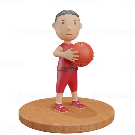 3d Boy Holding Ball Basketball 8843412 Png