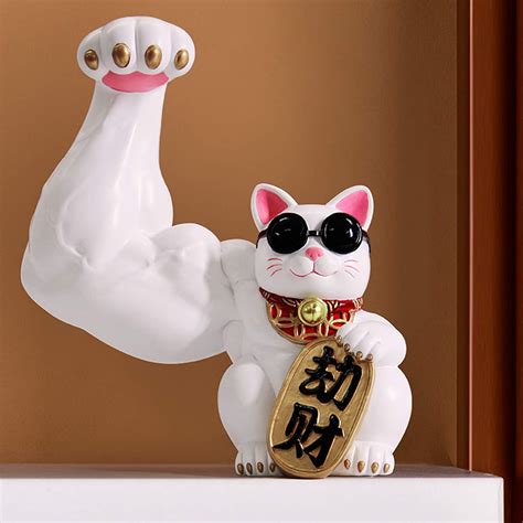 Super Jacked Waving Cat Statue Maneki Neko Pro Mobile Game Reviews