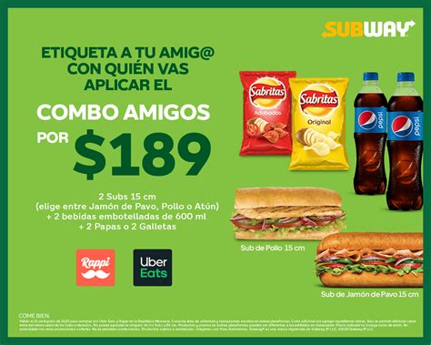 En Subway Combo Amigos Por