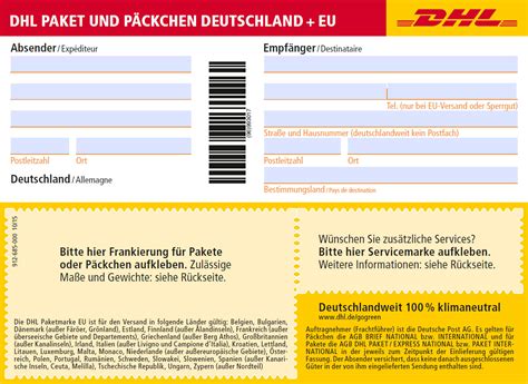 Die deutsche post im internet: Pakete beschriften für DHL, Hermes, UPS