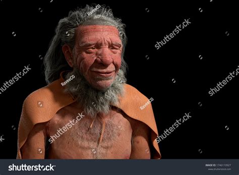 Prehistoric Early Man Neanderthal 3d Rendering Stock Illustration