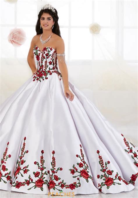White Quinceanera Dresses With Flowers Dresses Images 2022