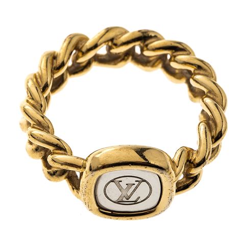 Louis Vuitton Gold Band Ring Womens