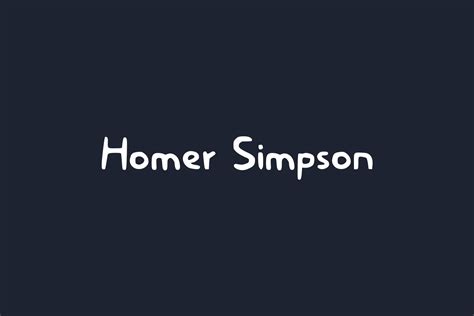 Homer Simpson Fonts Shmonts