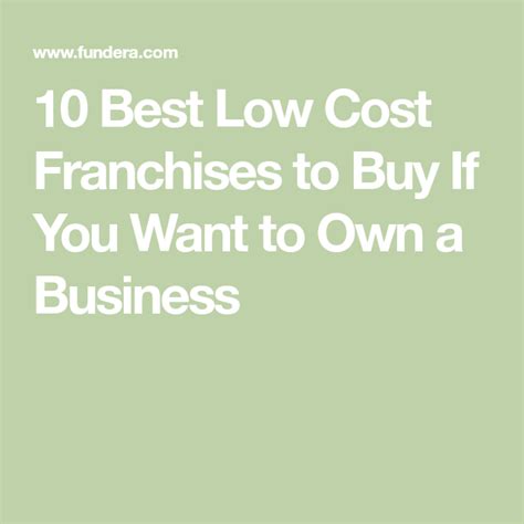 12 Best Low Cost Franchises To Start A Business Nerdwallet