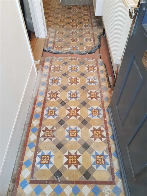 Victorian Tiled Hallway Rebuilt After Heating Installation in Palmers Green - Tile Cleaners ...