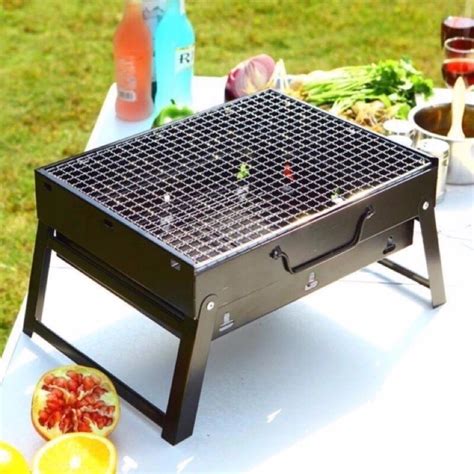 Portable Stainless Steel Barbecue Grill Pits Black Shopee Philippines