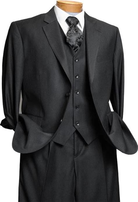 3 piece suits for men in wool, seersucker, and other fabrics to keep you looking fashionable. Dark color black suit for | European fine crafted ...