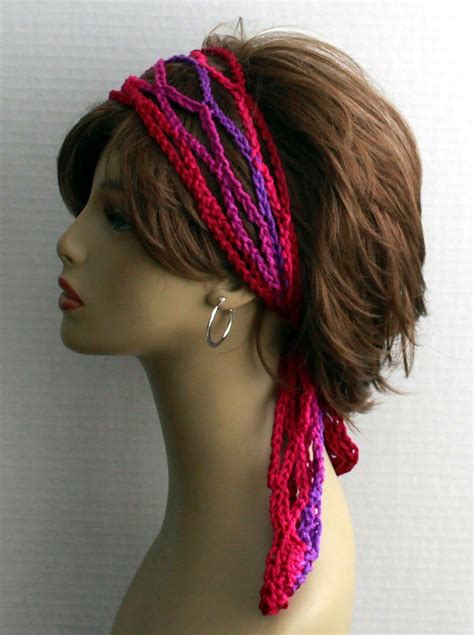 Boho Headband Women Headband Hippie Headband Crochet Hair Wrap Dread