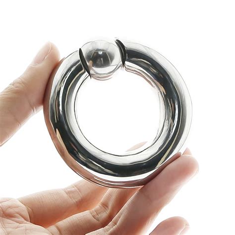 280g stainless steel penis lock cock ring bdsm heavy duty weight metal ball stretcher scrotum