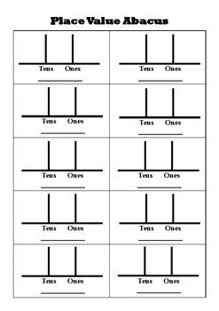 Who says learning place value has to be hard? Tens and Ones Abacus Worksheet by Tanya Kendrigan | TpT