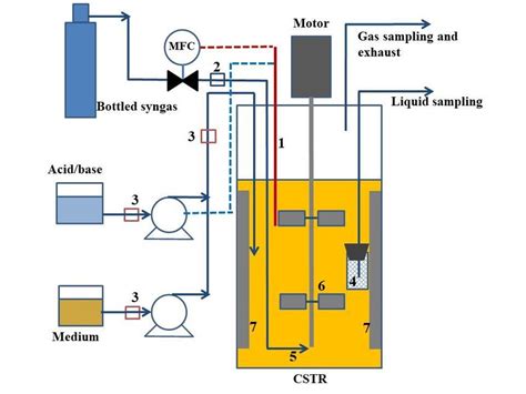 1 Scheme Diagram Of The Cstr Set Up For Fed Batch Fermentation Syngas