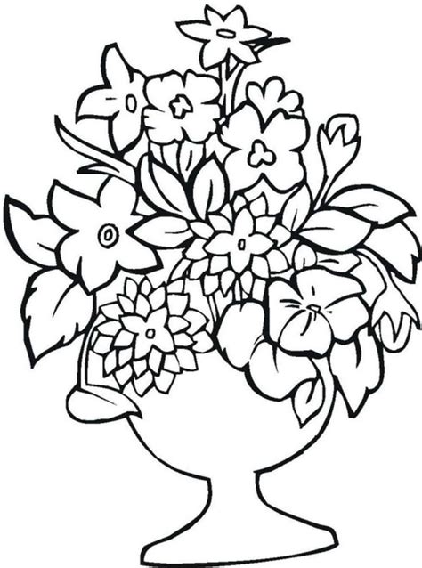 Print And Download Some Common Variations Of The Flower Coloring Pages