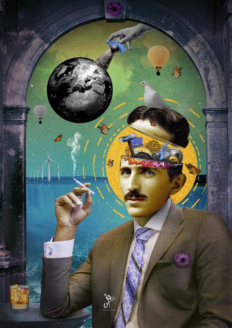 Nikola Tesla Collage On Behance