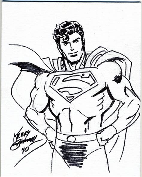 Superman By Kerry Gammill In Jesse Campbells Canvas Comic Art Gallery