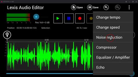Save the files in the desired audio format. Lexis Audio Editor Android App - YouTube