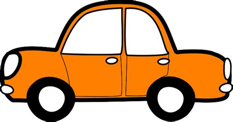 รถ สีส้ม ยานพาหนะ · กราฟิกแบบเวกเตอร์ฟรีบน Pixabay