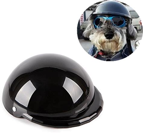 Iamuq Dog Helmet Cool Black Pet Hat Funny Dog Helmet For