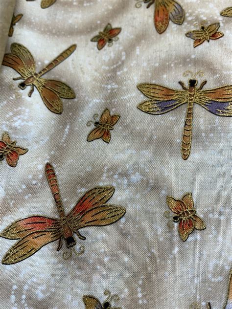 12 Yd Dragonfly Butterfly Timeless Treasures Cotton Fabric Etsy