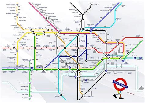 This Map Shows The Walking Distances Between Tube Stops To Help You Get