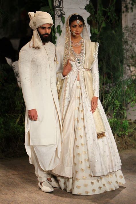 India Couture Week White And Gold Bridal Outfits Bridal Wear