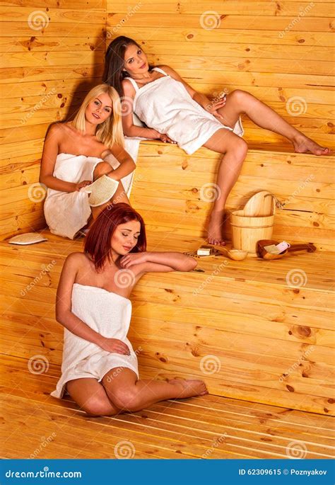 Group Women Friend Relaxing In Sauna Stock Image Image Of Alternative Lifestyle