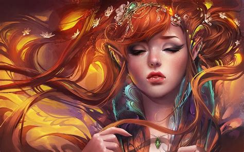 1366x768px 720p Free Download Fantasy Elf Long Hair Pointed Ears