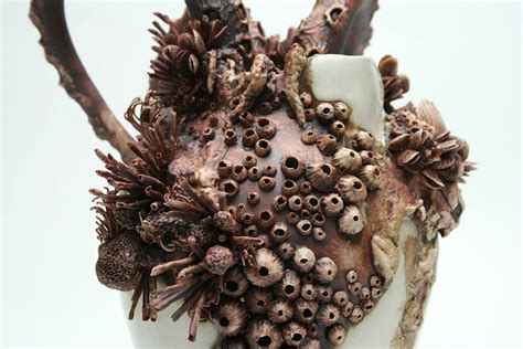 Porcelain Dishware Covered With Marine Life By Mary O