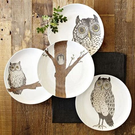 Owls Series Plates Owl Decor Owl Plate Owl Kitchen