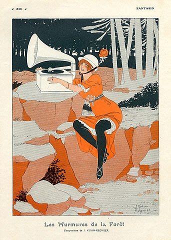 Kuhn Regnier The Rustles Of The Forest Phonographe Art Deco