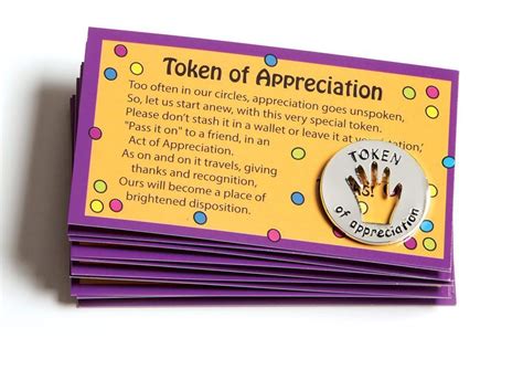 Tokens Of Appreciation And Cards Set Of Share Appreciation Of