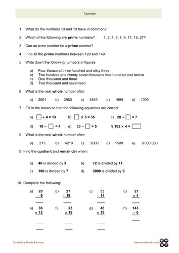 Directed Numbers And Numbers Worksheets By Mandymathstes Uk Teaching
