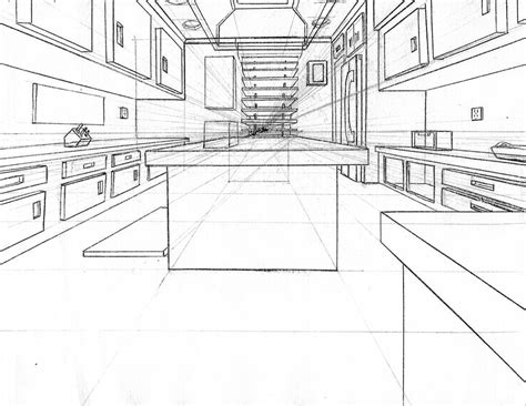 One Point Perspective Kitchen By Nowthatsbrawny On Deviantart