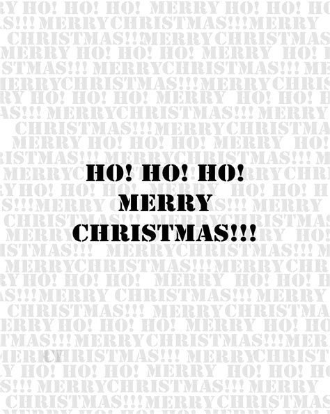 Ho Ho Ho Merry Christmas Quote Digital Prints Poster Etsy Uk