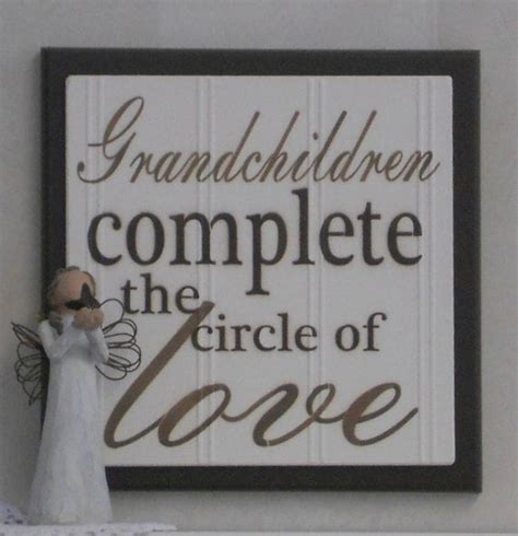 Grandchildren Complete The Circle Of Love Wooden Plaque
