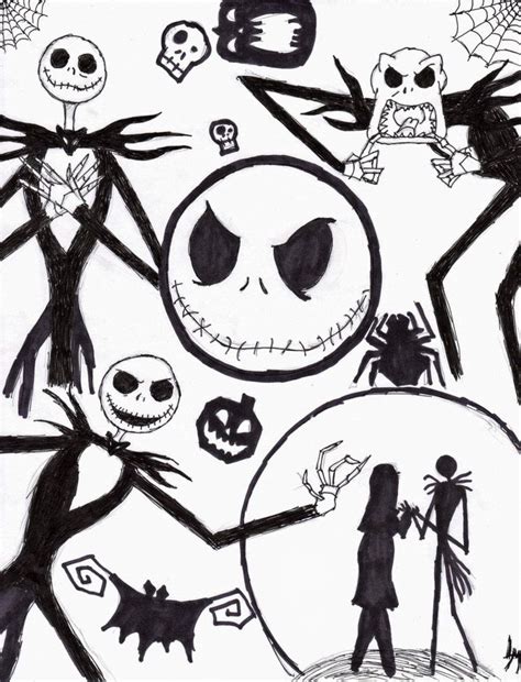 Download nightmare before christmas characters drawings - Google ...