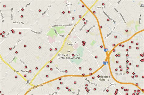Registered Sex Offender Map Of San Antonio Area Zip Codes San Antonio