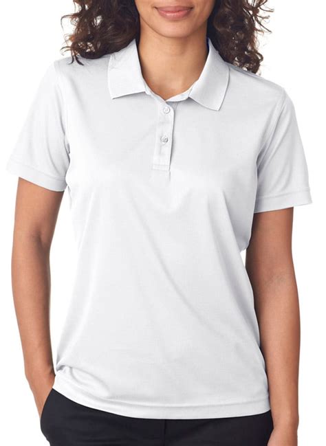 Ultraclub 8210l Ultracool Women S Polo Shirt White Small