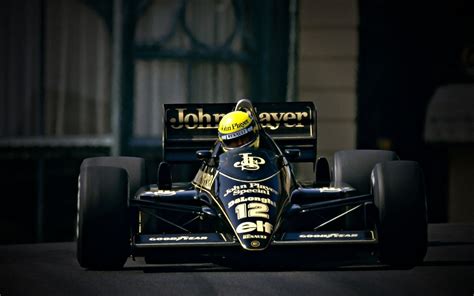 The First Senna And Lotus Racing Driver F1 Racing Car And Driver