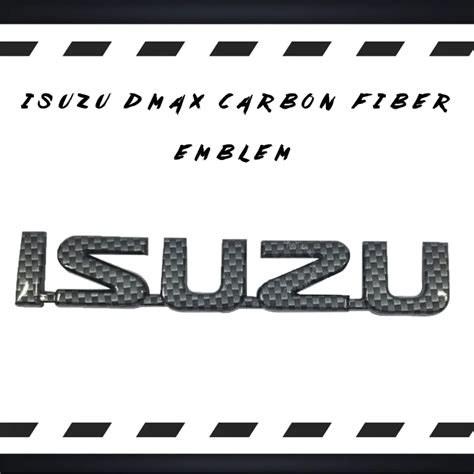 Carbon Fiber Isuzu Logo Car Side Rear Emblem Sticker Badge Decal For